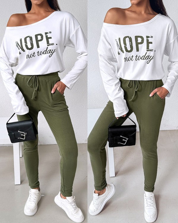 Lily/ Nope Not Today Top &amp; Jogger Set
