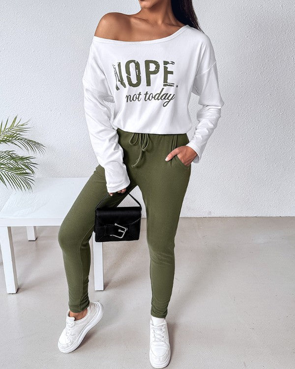 Lily/ Nope Not Today Top &amp; Jogger Set