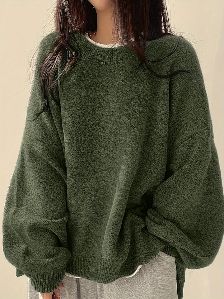 Colette – Round Neck Long Sleeve Sweater