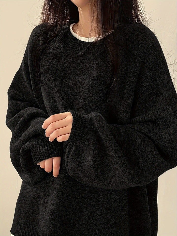 Colette – Round Neck Long Sleeve Sweater