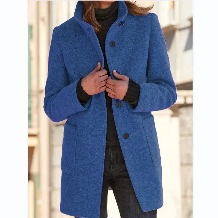 Anastasia – Long-Sleeved Coat with Windbreaker