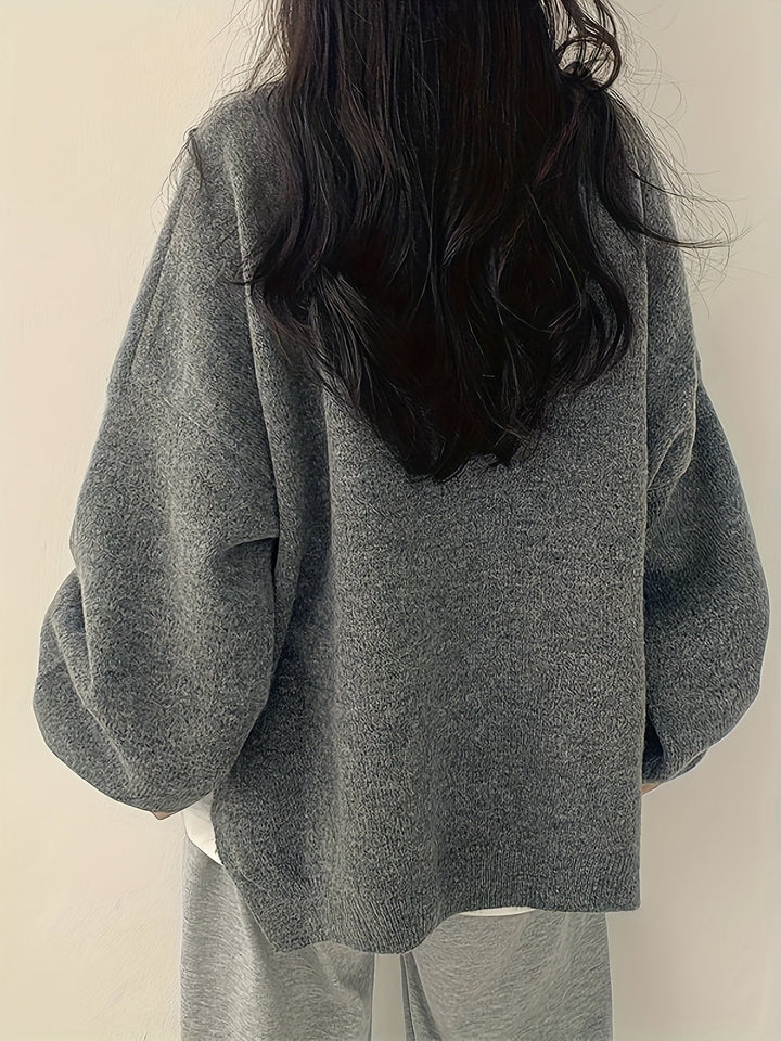 Colette – Round Neck Long Sleeve Sweater