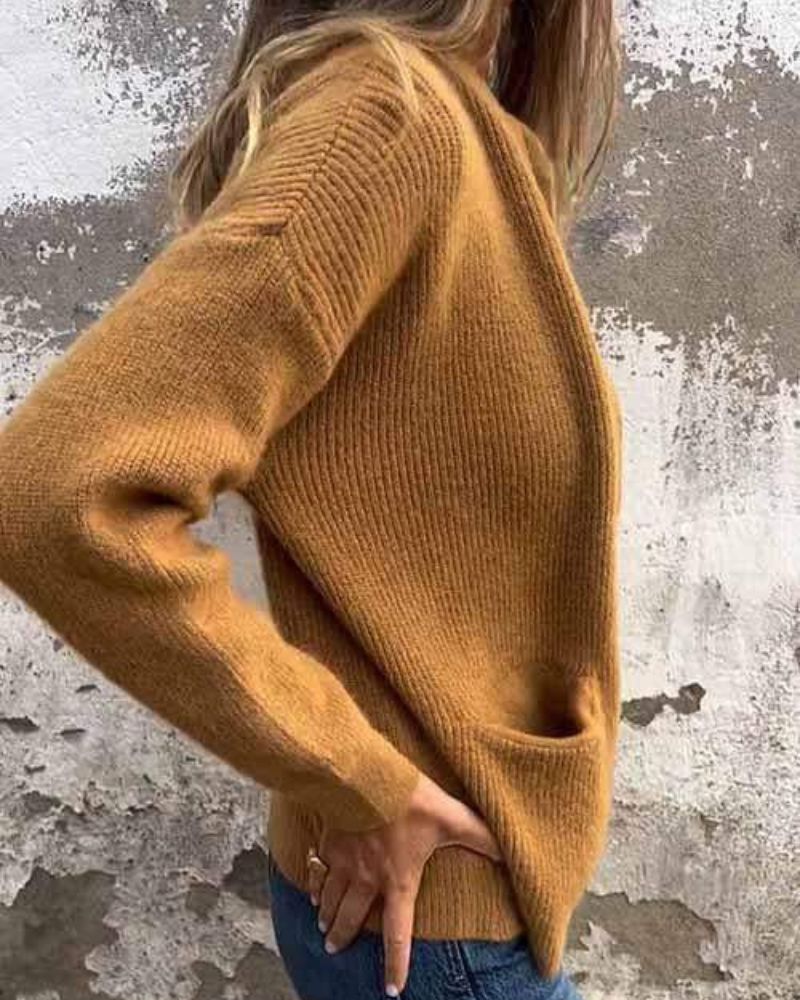 Elena – Autumn Zippered Cardigan
