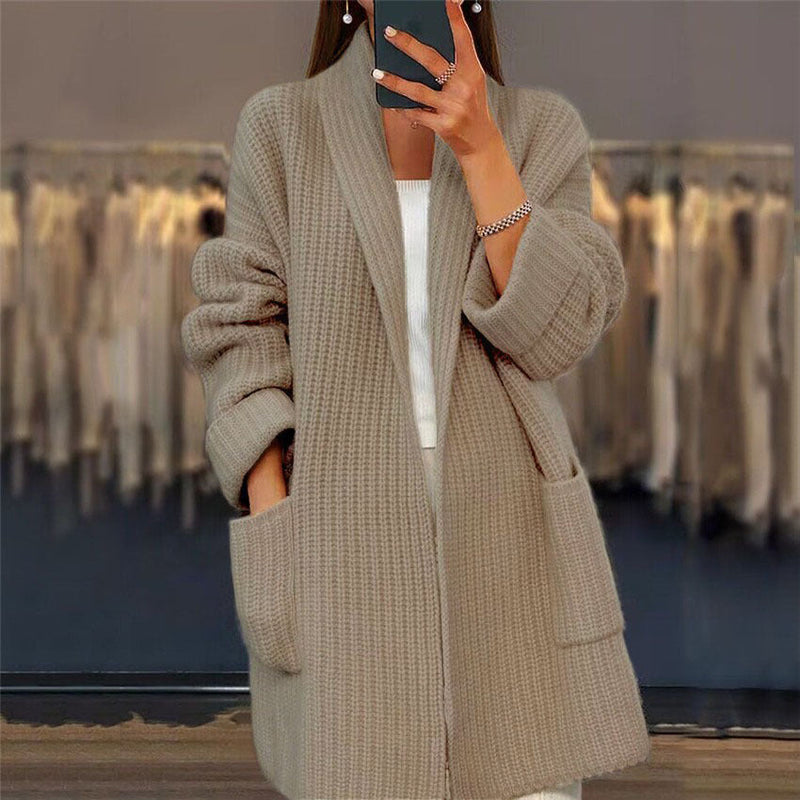 Elodie – Wool Cardigan with Pockets
