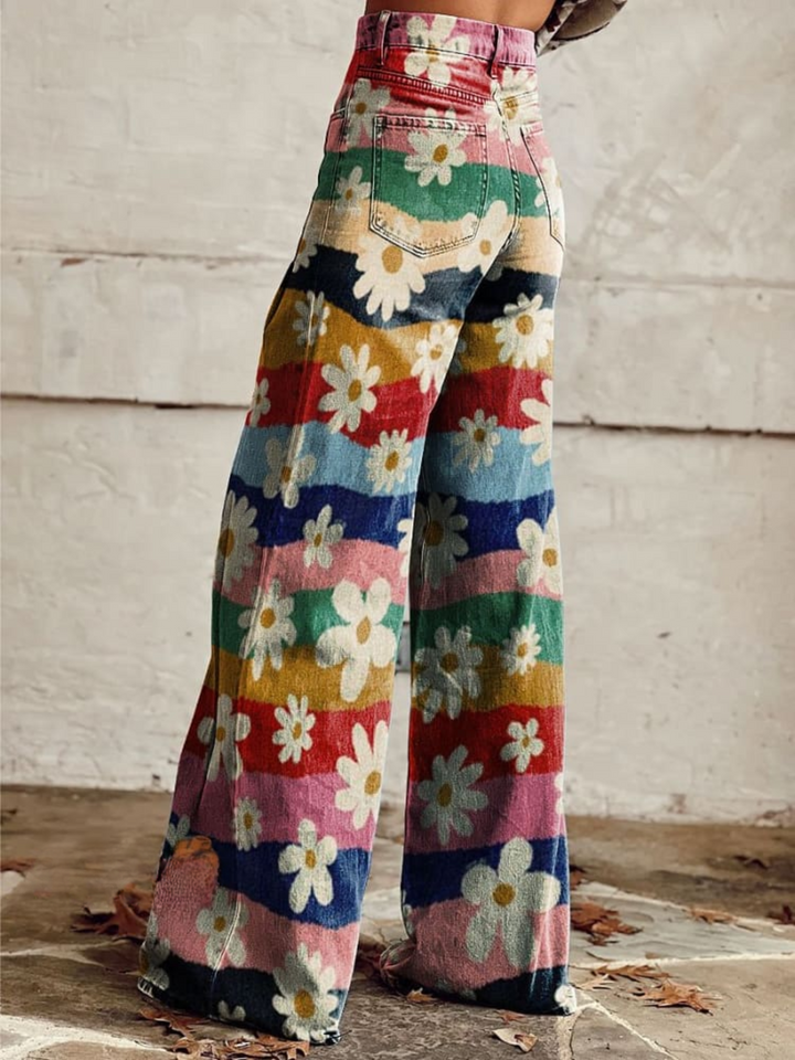 Amelia™ | Retro Floral Baggy Pants