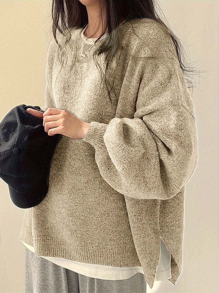 Colette – Round Neck Long Sleeve Sweater