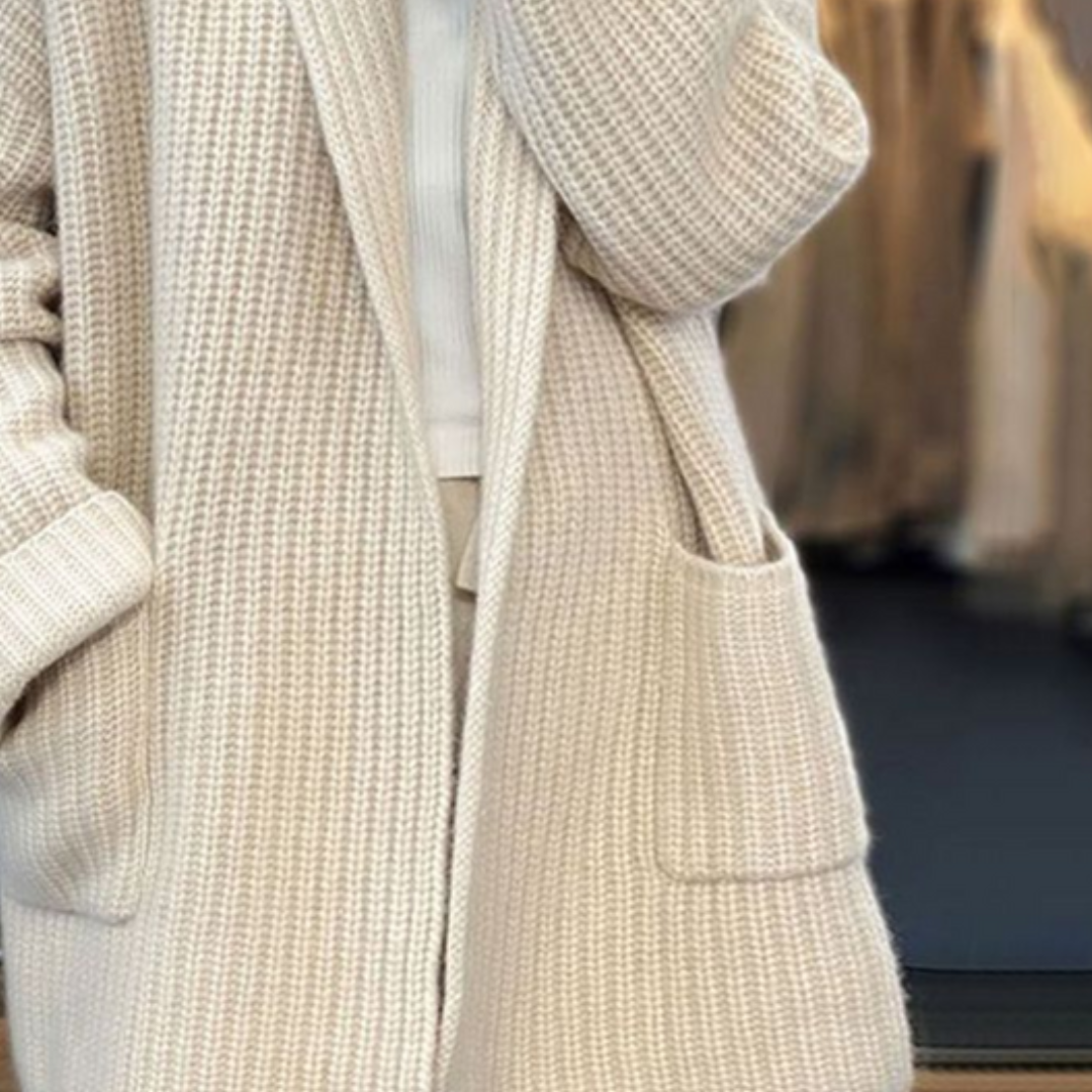Elodie – Wool Cardigan with Pockets