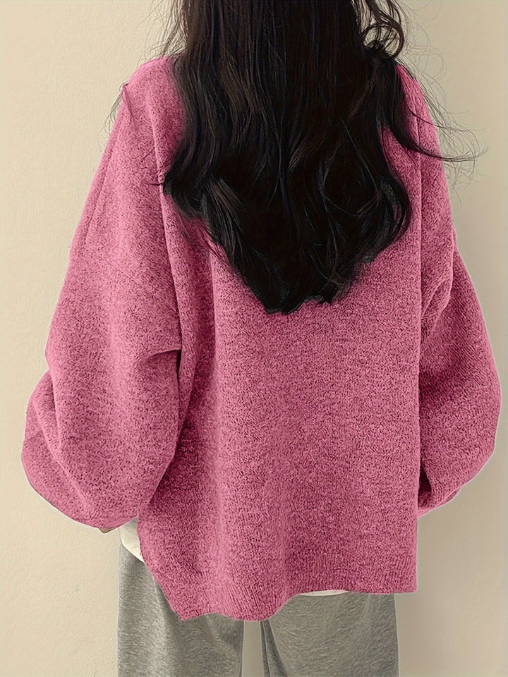 Colette – Round Neck Long Sleeve Sweater