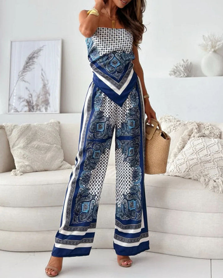 Dayana | Stylish Lace-Up Vest &amp; Pants Set