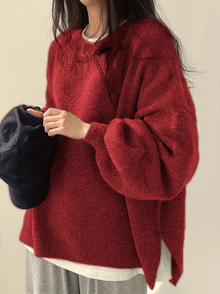 Colette – Round Neck Long Sleeve Sweater