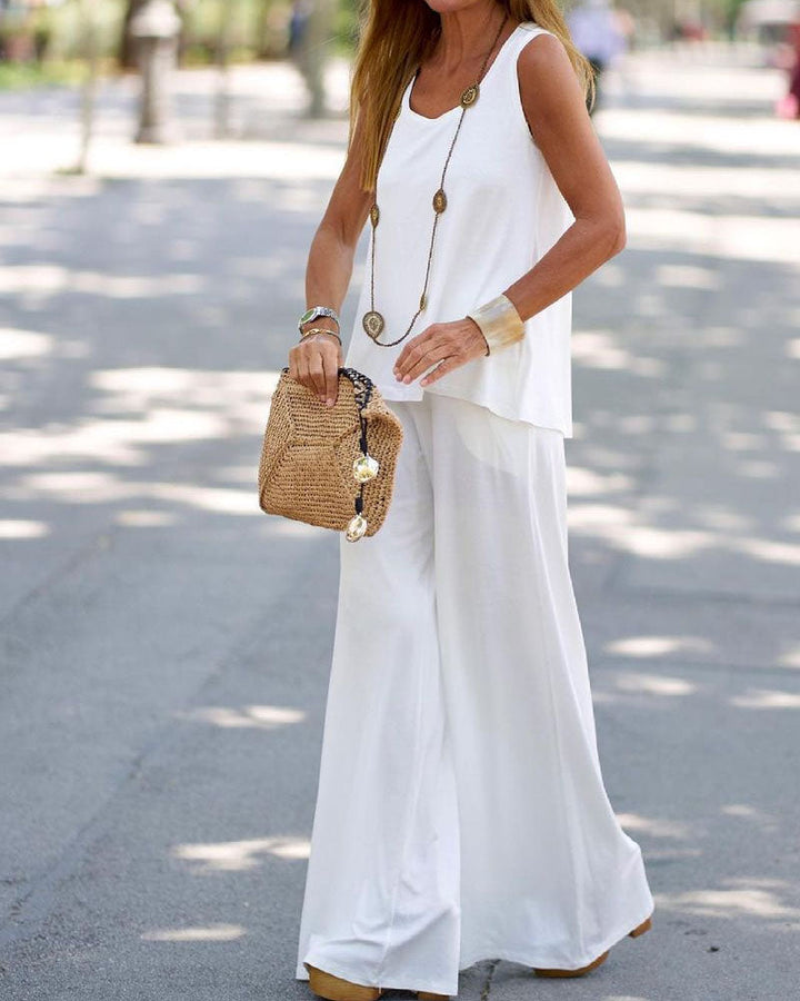 Ava/ Sleeveless Top &amp; Pants Set