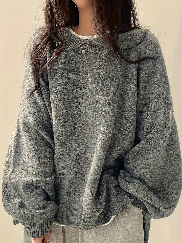 Colette – Round Neck Long Sleeve Sweater