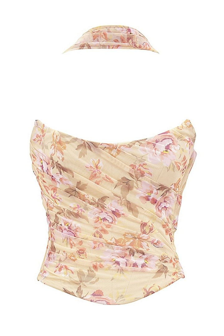 Emily | Floral Strapless Corset Set