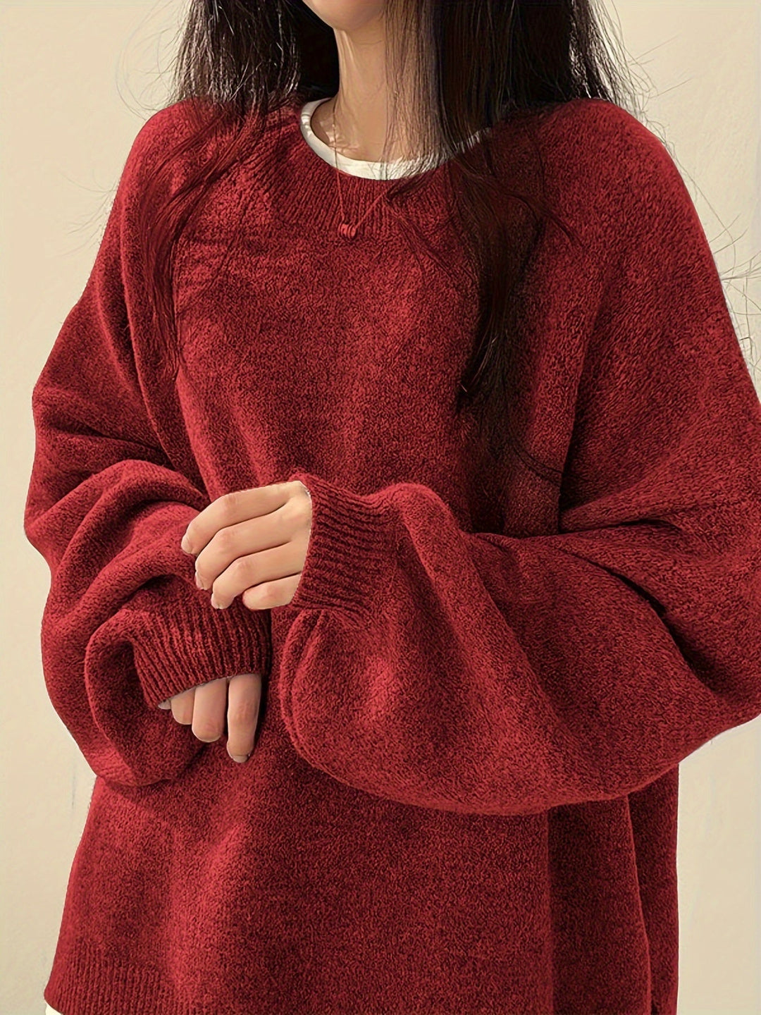 Colette – Round Neck Long Sleeve Sweater