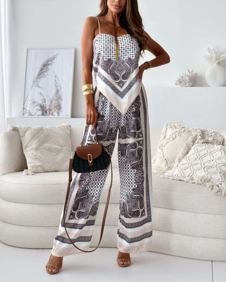 Dayana | Stylish Lace-Up Vest &amp; Pants Set