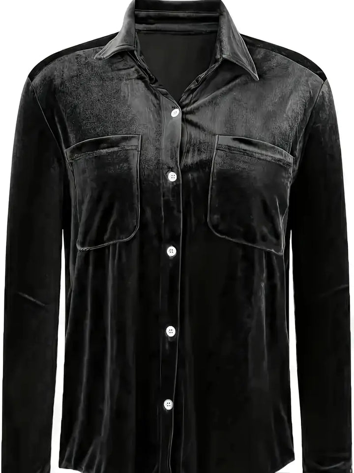 Maelis – Long Sleeve Shirt With Front Pockets