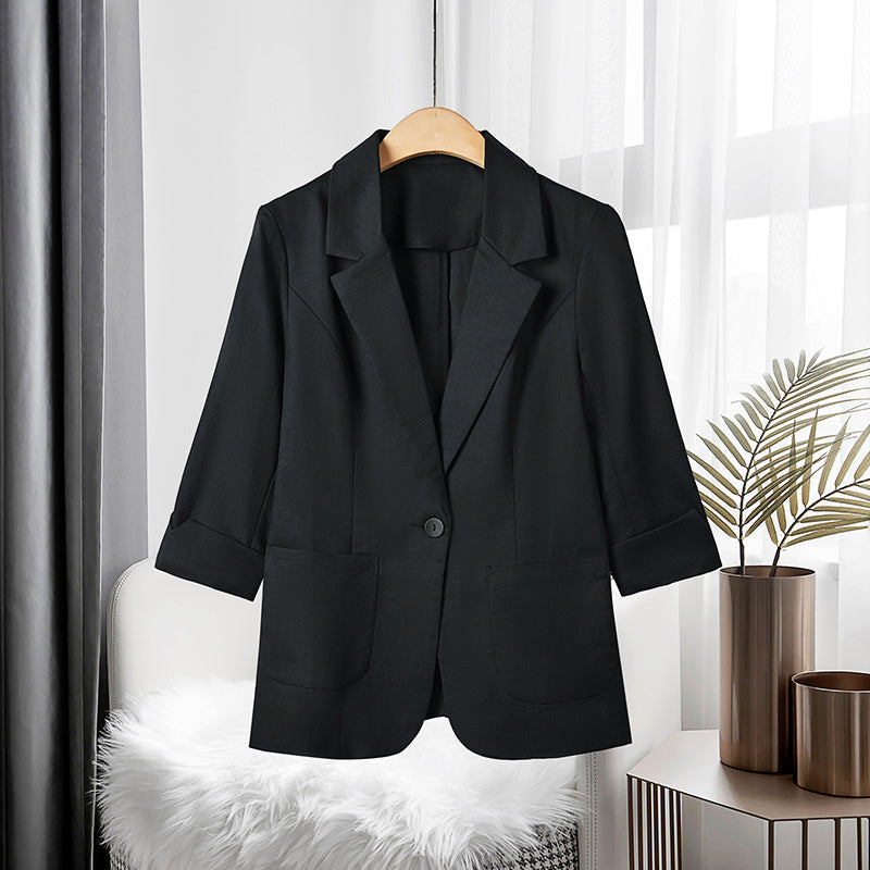 Amelie Fleur Adelaide Linen Blazer