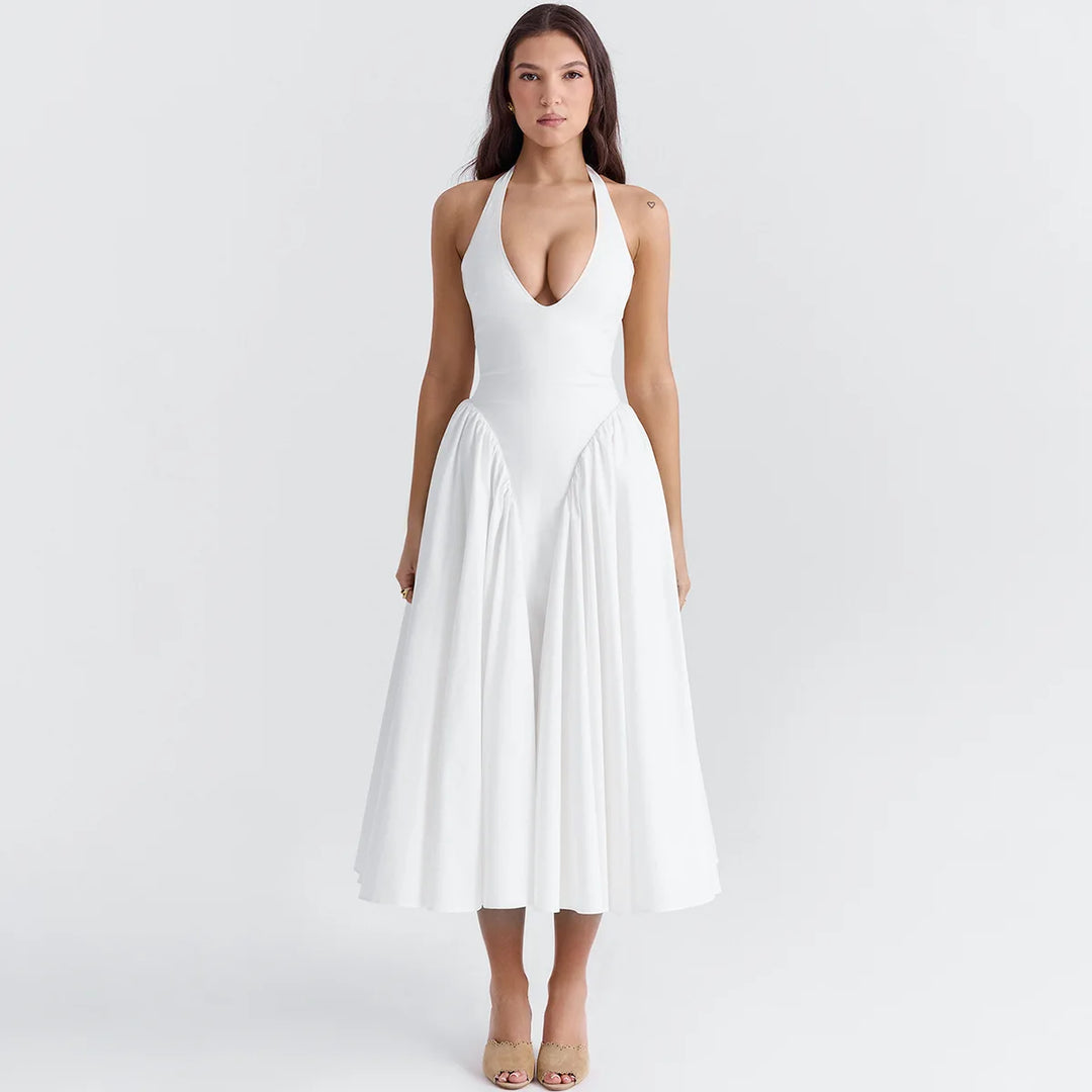 Chloe | Halter Fit &amp; Flare Dress