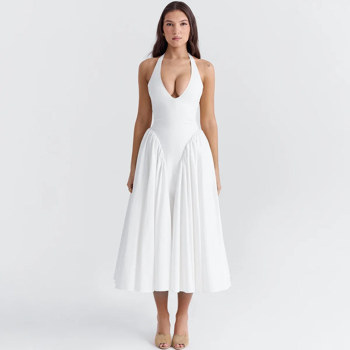 Chloe | Halter Fit &amp; Flare Dress