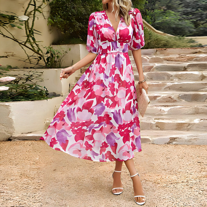 Cecelia | Elegant V-Neck Dress