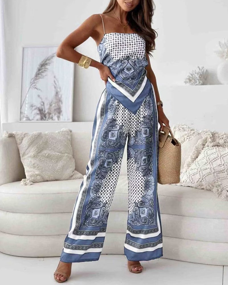 Dayana | Stylish Lace-Up Vest &amp; Pants Set