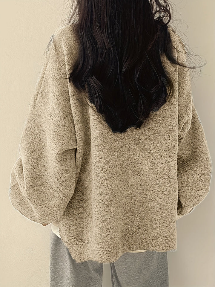 Colette – Round Neck Long Sleeve Sweater