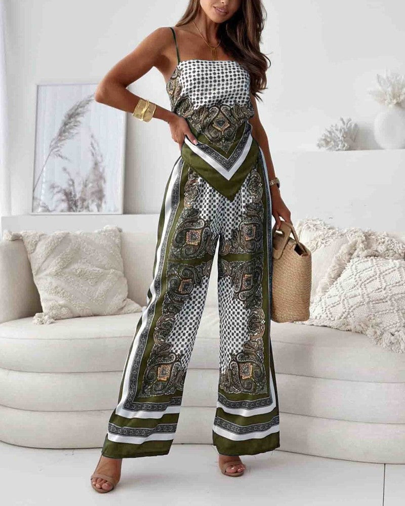 Dayana | Stylish Lace-Up Vest &amp; Pants Set