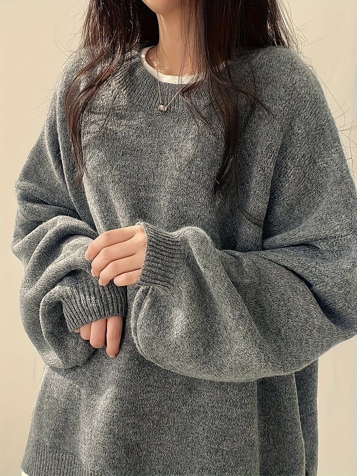 Colette – Round Neck Long Sleeve Sweater