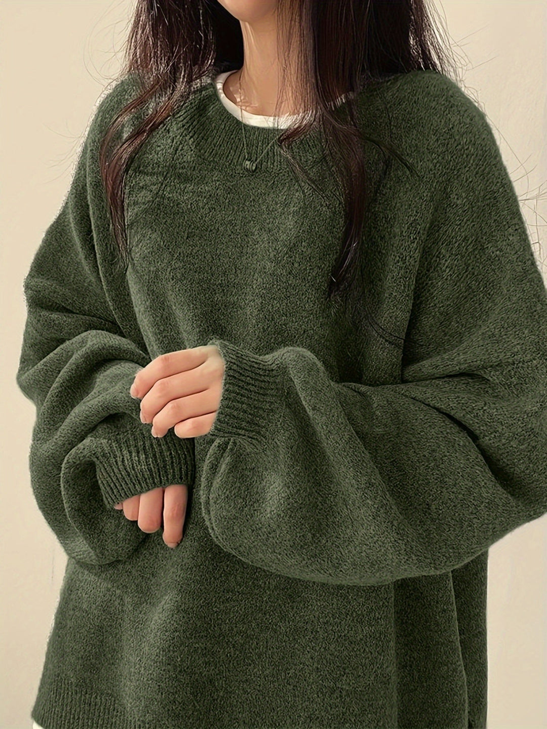Colette – Round Neck Long Sleeve Sweater