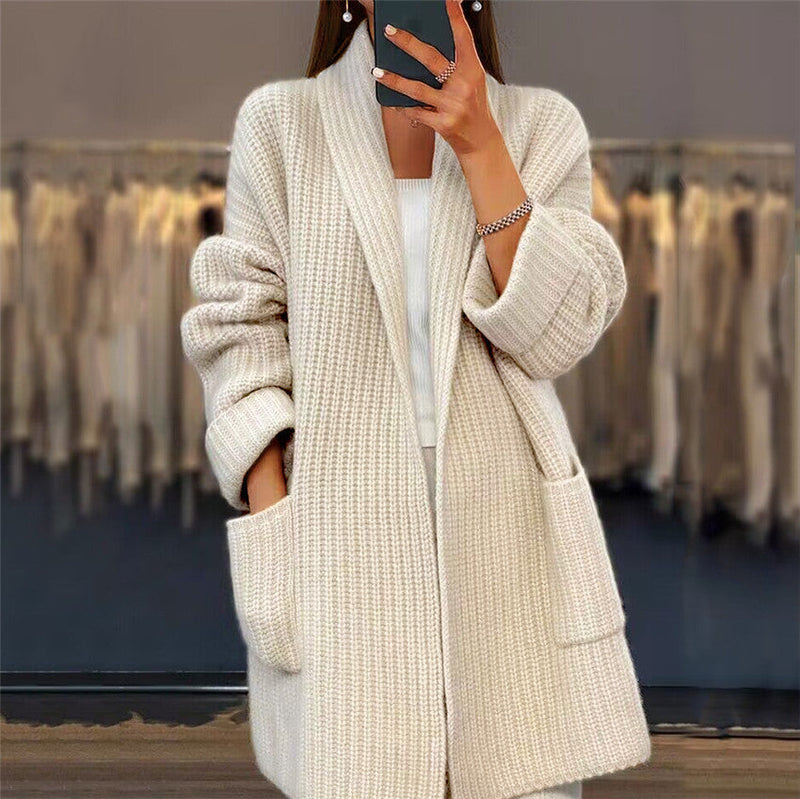Marcella – Wool Cardigan with Pockets