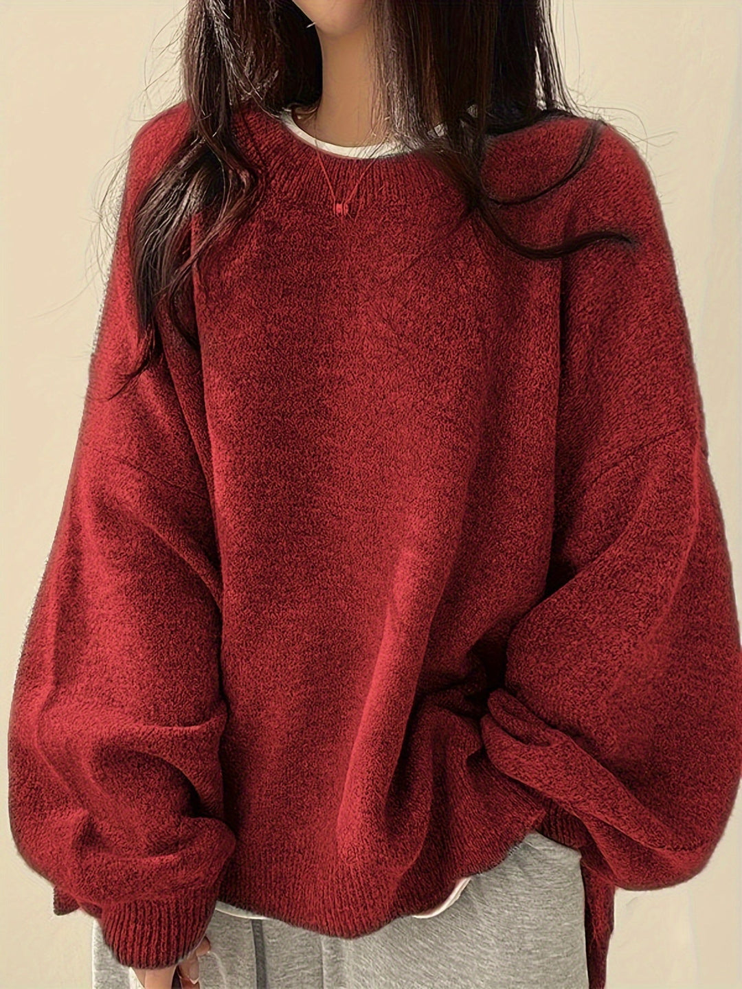 Colette – Round Neck Long Sleeve Sweater