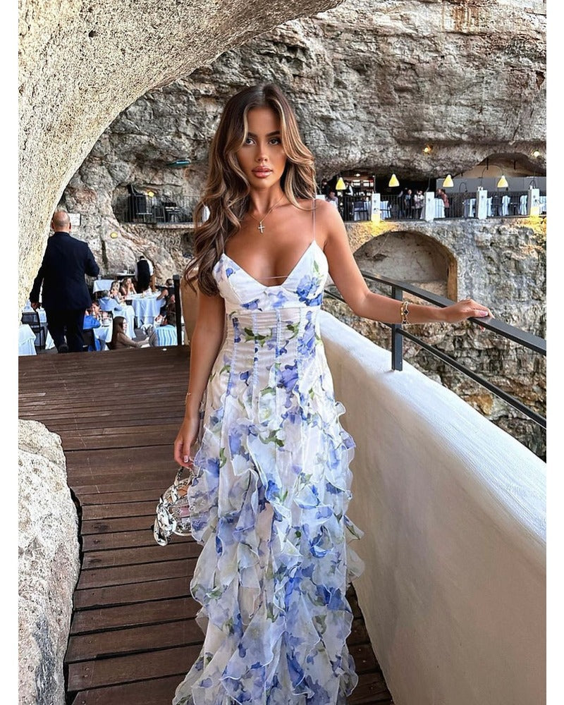 Tropical Temptation Halter Wrap Dress
