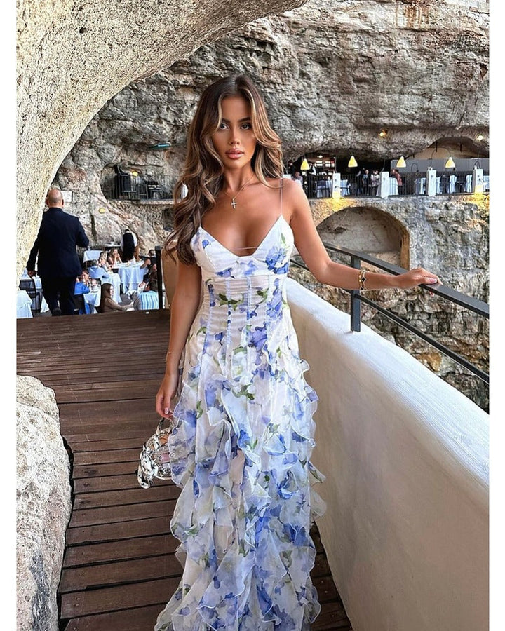 Tropical Temptation Halter Wrap Dress