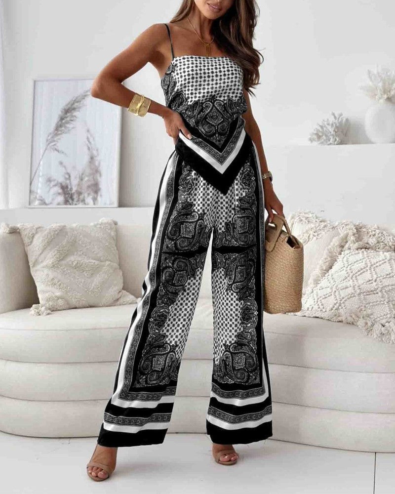 Dayana | Stylish Lace-Up Vest &amp; Pants Set