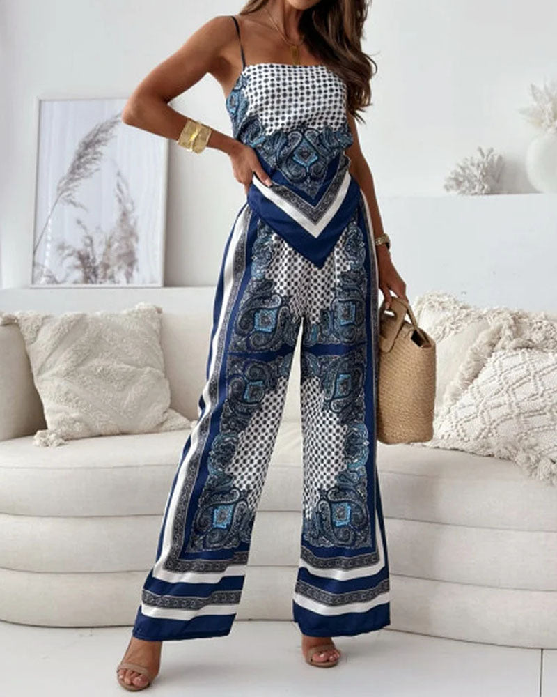 Dayana | Stylish Lace-Up Vest &amp; Pants Set