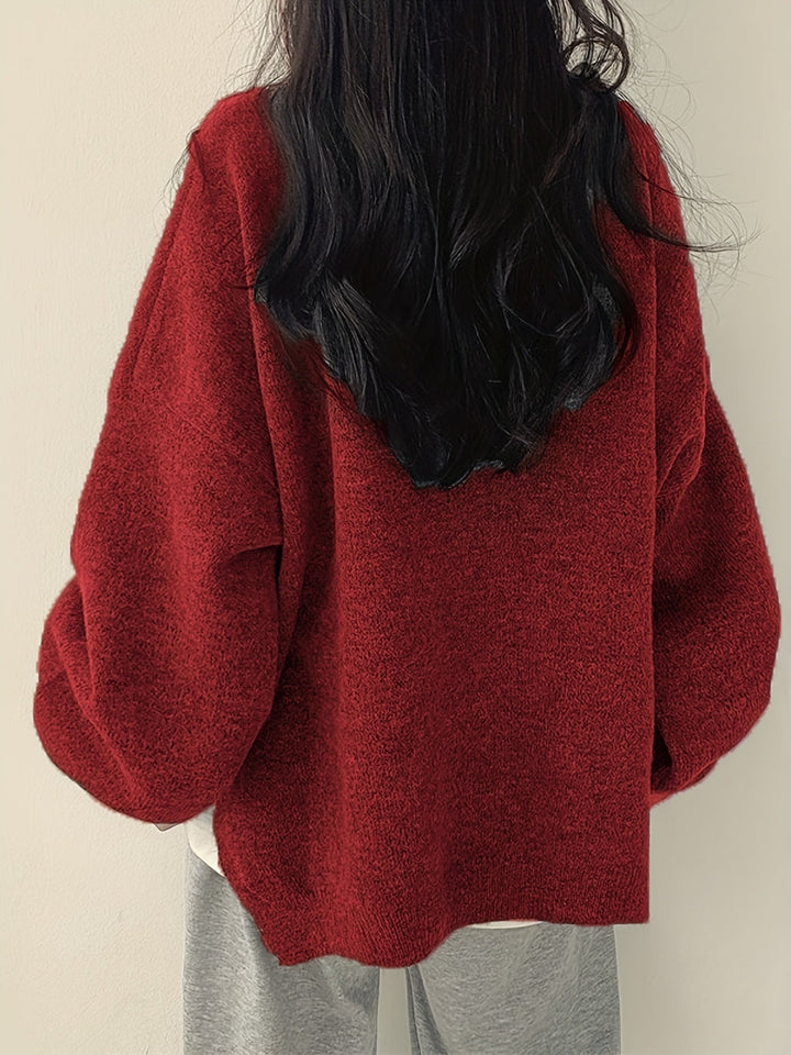 Colette – Round Neck Long Sleeve Sweater