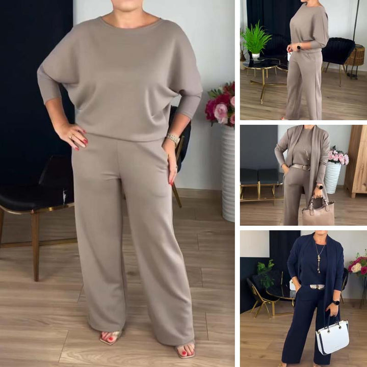 Clarissa – Elegant 3 Piece Set with Long Cardigan