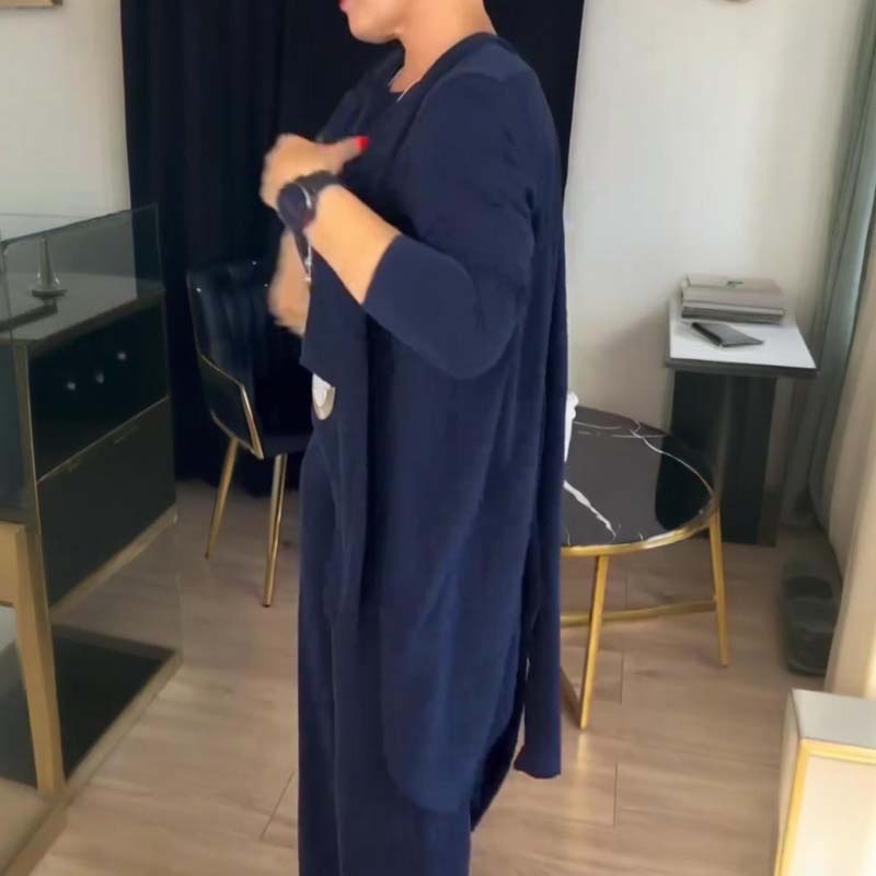 Clarissa – Elegant 3 Piece Set with Long Cardigan